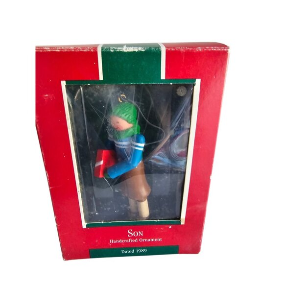 1989 Hallmark Keepsake Son Handcrafted Christmas Ornament - Picture 1 of 2